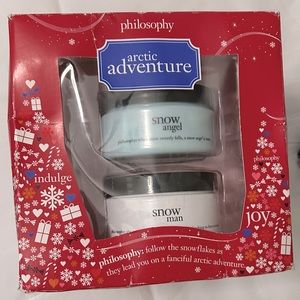 New Philosophy ARCTIC ADVENTURE Gift Set SNOW ANGEL & SNOWMAN BODY SOUFF…